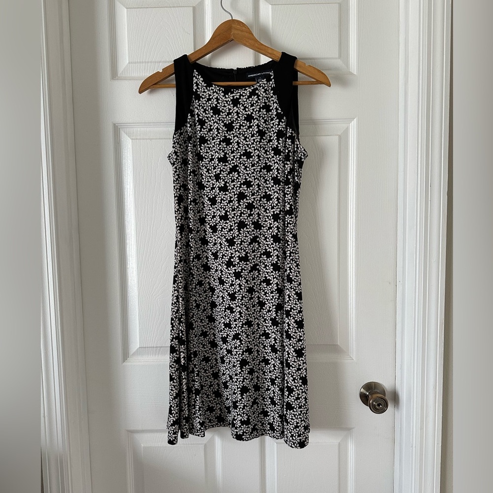 Black and White Floral Dress